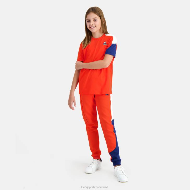 kleding LDBJ650 kinderen Le Coq Sportif t-shirtje oranje