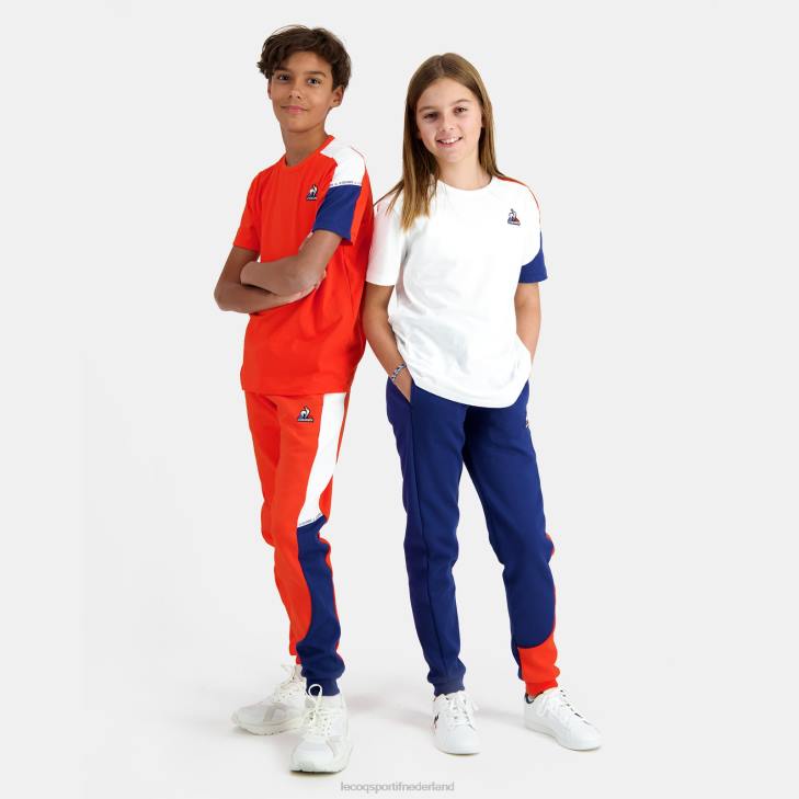 kleding LDBJ650 kinderen Le Coq Sportif t-shirtje oranje