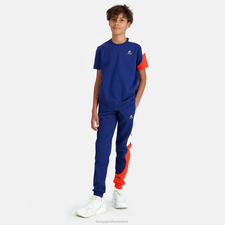 kleding LDBJ651 kinderen Le Coq Sportif t-shirtje blauw