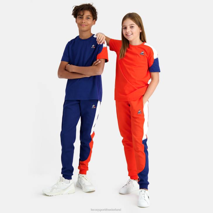 kleding LDBJ651 kinderen Le Coq Sportif t-shirtje blauw