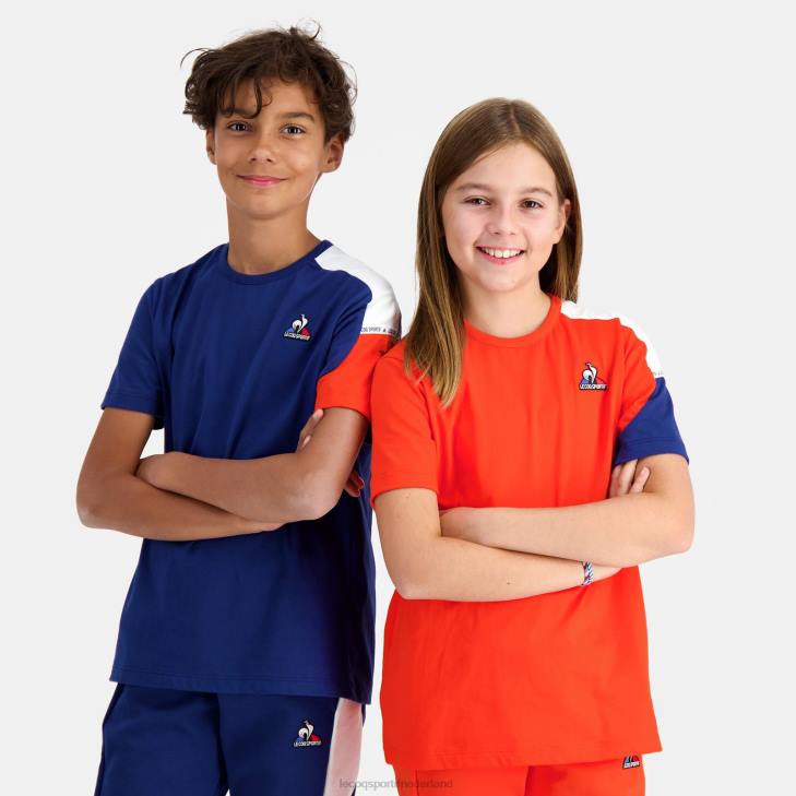 kleding LDBJ651 kinderen Le Coq Sportif t-shirtje blauw