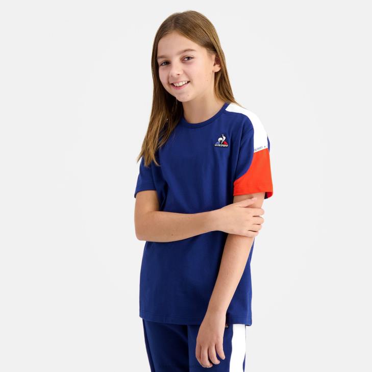 kleding LDBJ651 kinderen Le Coq Sportif t-shirtje blauw