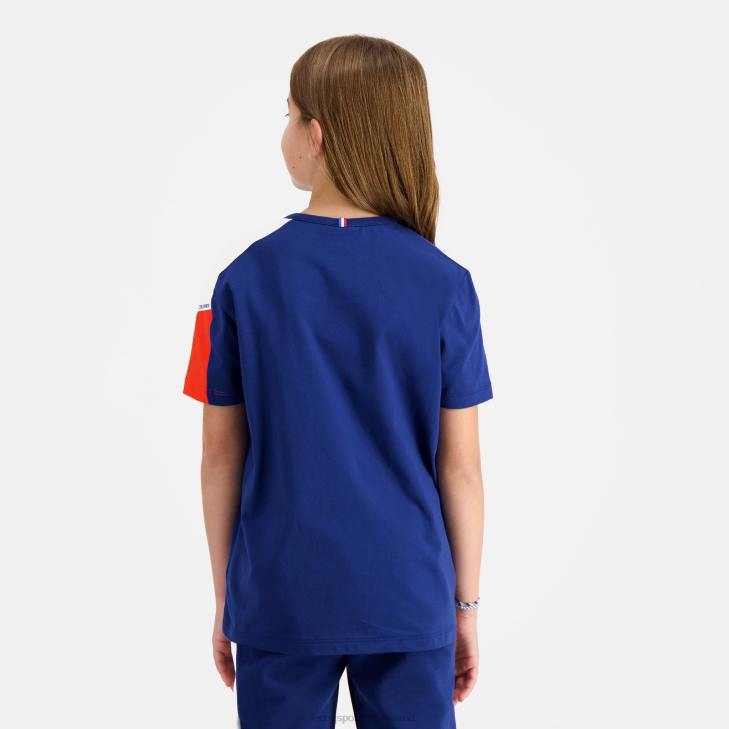 kleding LDBJ651 kinderen Le Coq Sportif t-shirtje blauw