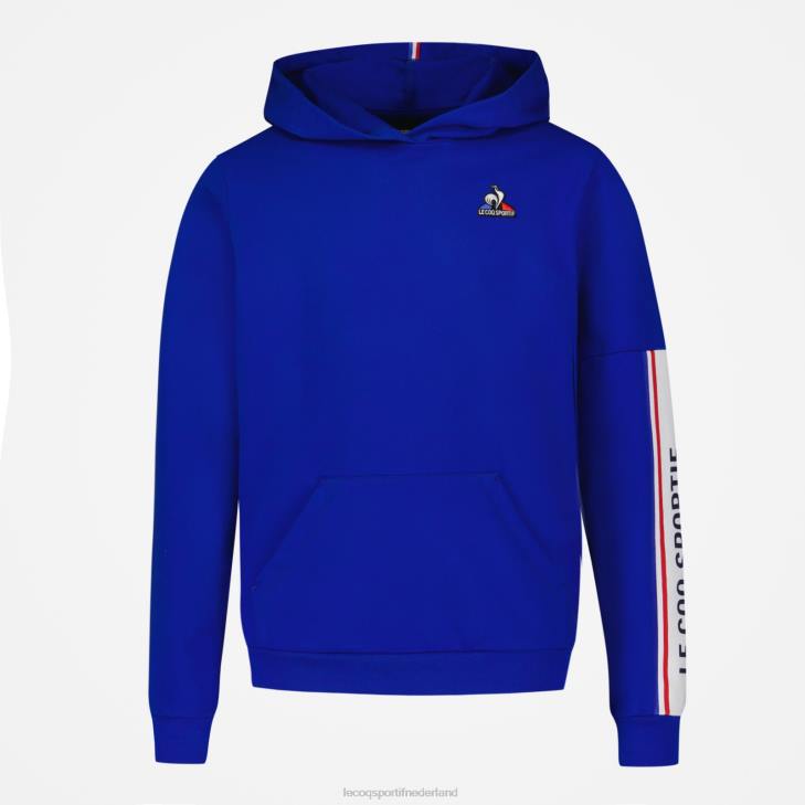 kleding LDBJ653 kinderen Le Coq Sportif sweatshirt met capuchon blauw