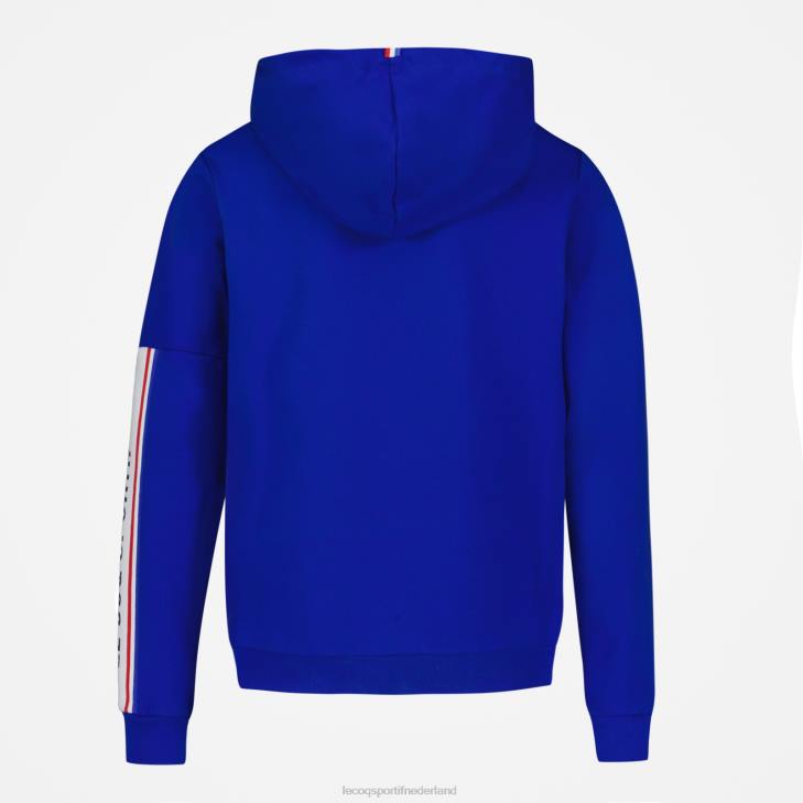 kleding LDBJ653 kinderen Le Coq Sportif sweatshirt met capuchon blauw