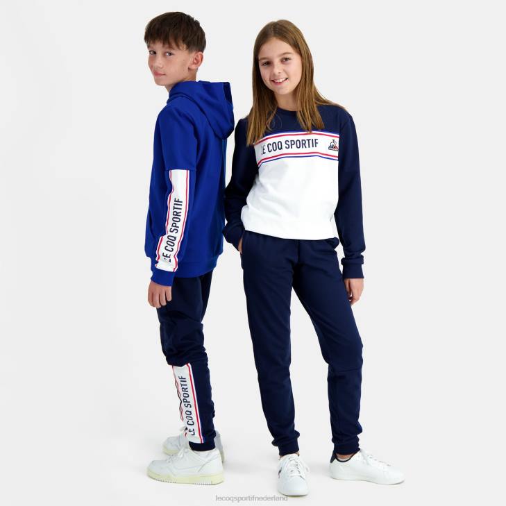 kleding LDBJ653 kinderen Le Coq Sportif sweatshirt met capuchon blauw