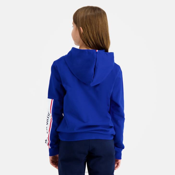kleding LDBJ653 kinderen Le Coq Sportif sweatshirt met capuchon blauw