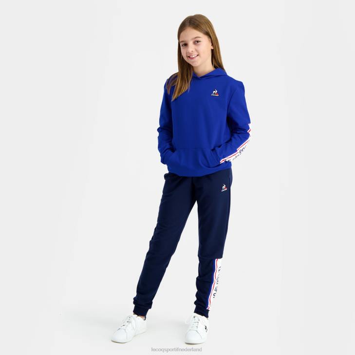 kleding LDBJ653 kinderen Le Coq Sportif sweatshirt met capuchon blauw