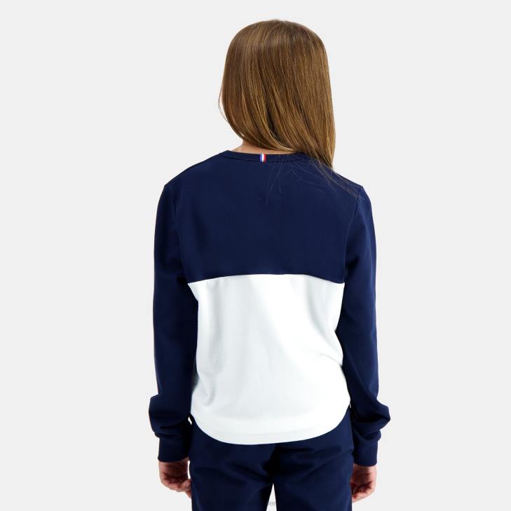 kleding LDBJ654 kinderen Le Coq Sportif sweatshirt blauw
