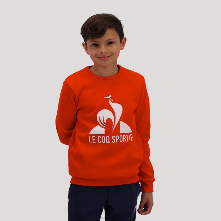 kleding LDBJ659 kinderen Le Coq Sportif sweatshirt rood