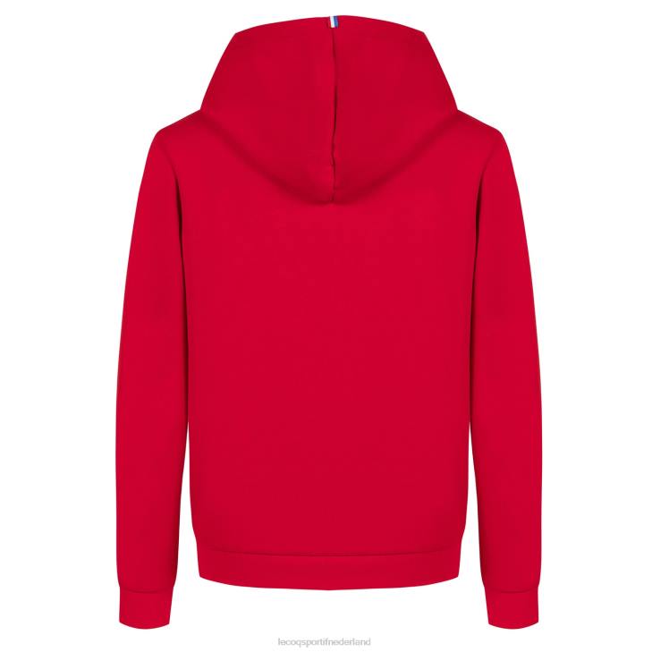kleding LDBJ668 kinderen Le Coq Sportif sweatshirt met capuchon rood
