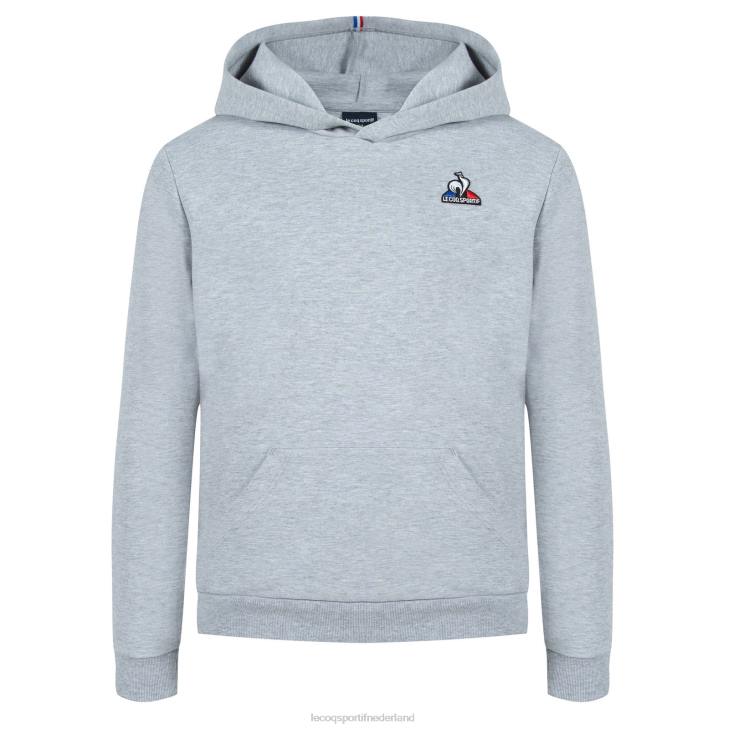 kleding LDBJ669 kinderen Le Coq Sportif sweatshirt met capuchon grijs