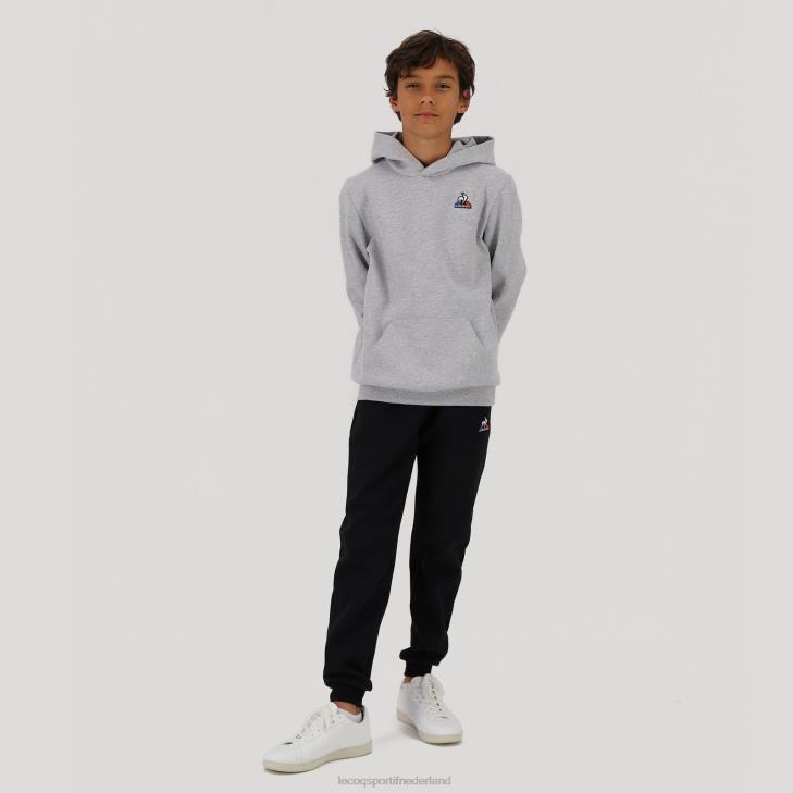 kleding LDBJ669 kinderen Le Coq Sportif sweatshirt met capuchon grijs