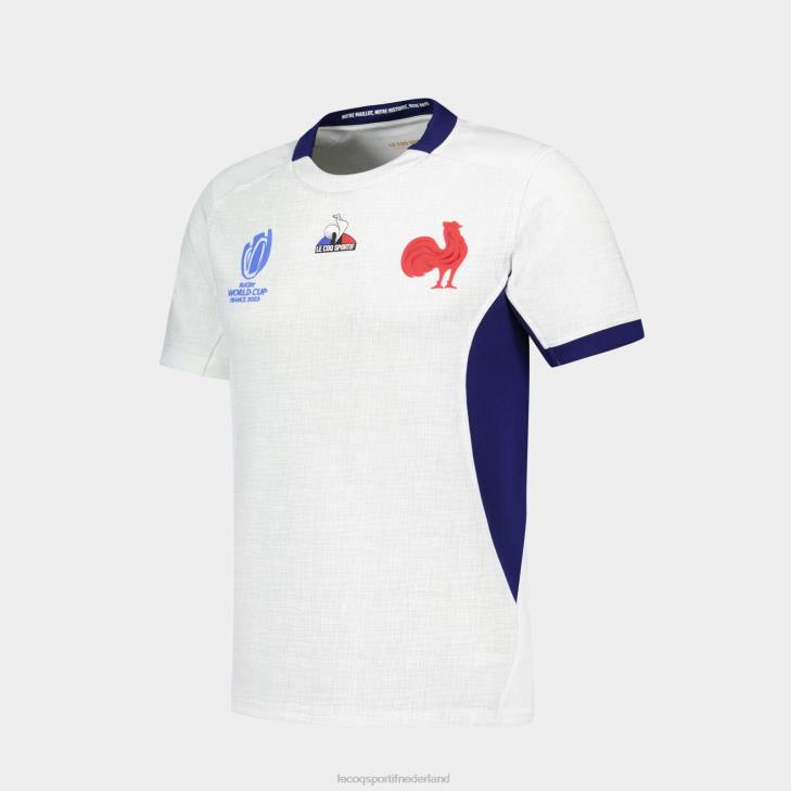 kleding LDBJ693 Heren Le Coq Sportif replica jersey xv de frankrijk - rugby wereldbeker 2023 wit