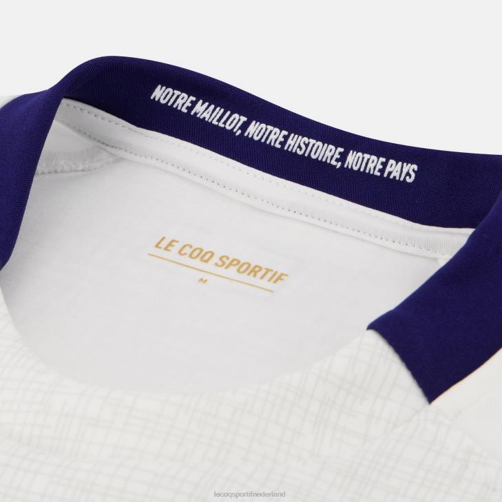 kleding LDBJ693 Heren Le Coq Sportif replica jersey xv de frankrijk - rugby wereldbeker 2023 wit