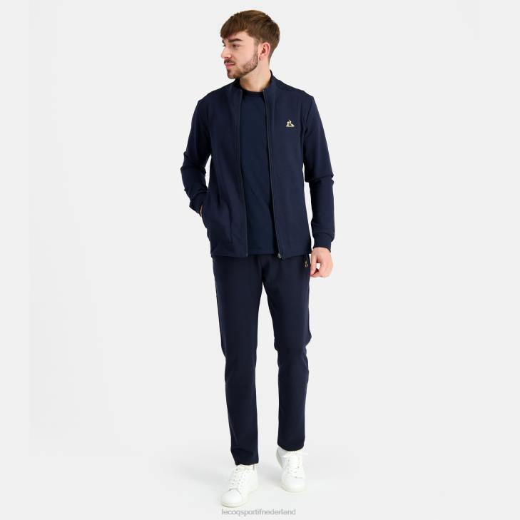 kleding LDBJ71 Heren Le Coq Sportif sweatshirt met rits blauw