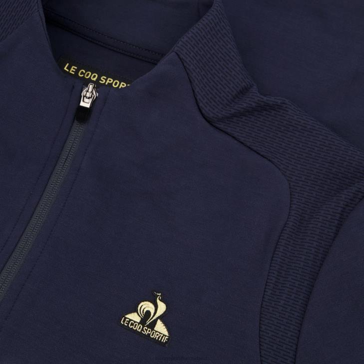 kleding LDBJ71 Heren Le Coq Sportif sweatshirt met rits blauw
