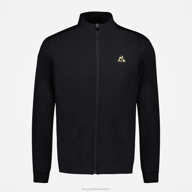 kleding LDBJ72 Heren Le Coq Sportif sweatshirt met ritssluiting zwart