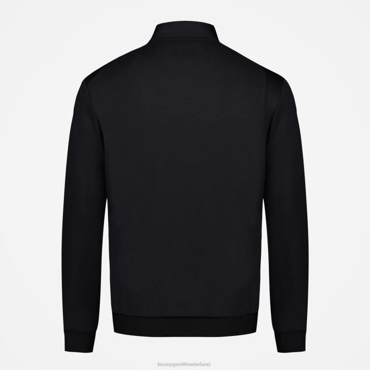 kleding LDBJ72 Heren Le Coq Sportif sweatshirt met ritssluiting zwart