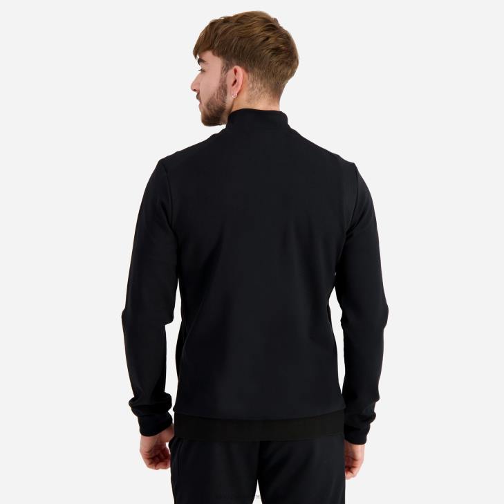 kleding LDBJ72 Heren Le Coq Sportif sweatshirt met ritssluiting zwart