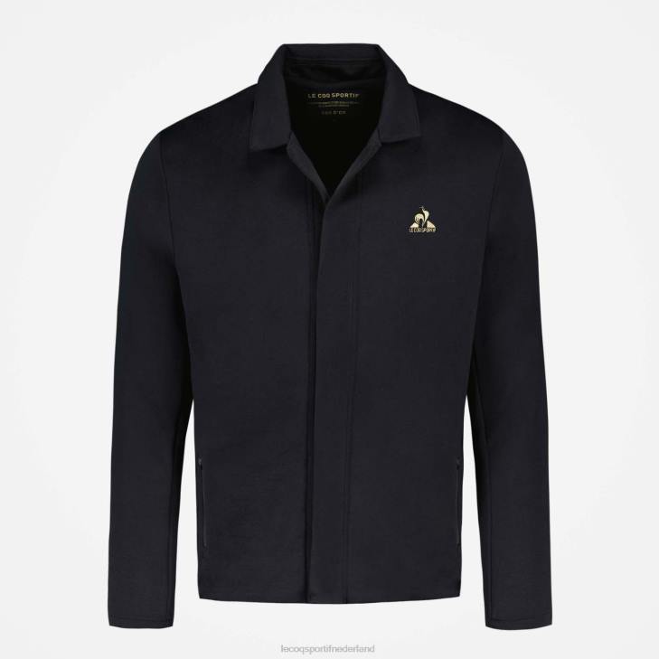 kleding LDBJ73 Heren Le Coq Sportif zwart jasje met rits