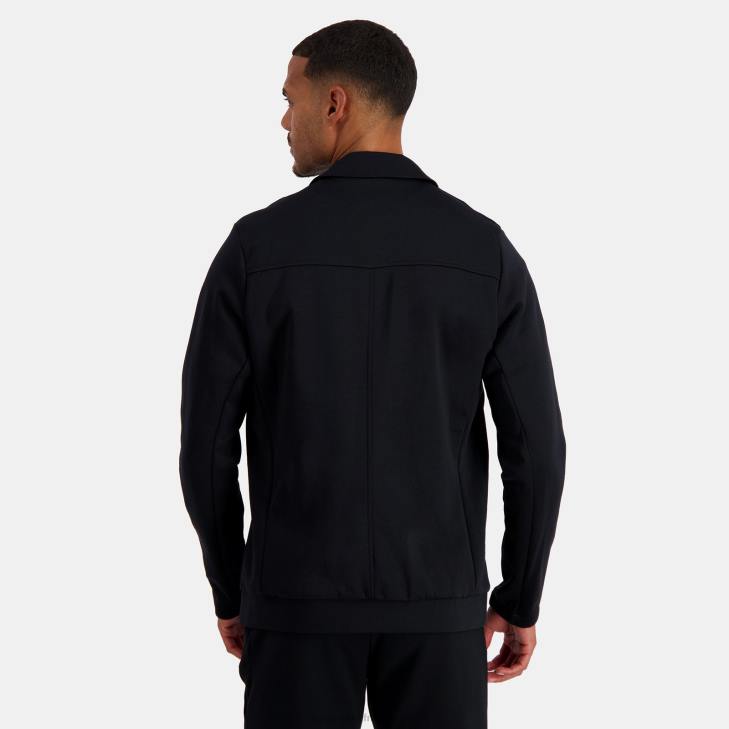 kleding LDBJ73 Heren Le Coq Sportif zwart jasje met rits