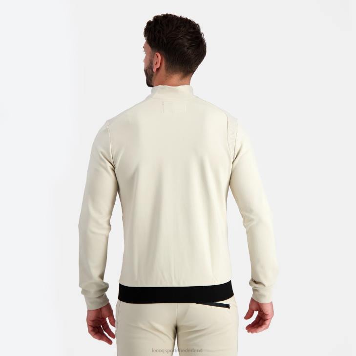 kleding LDBJ8 Heren Le Coq Sportif sweatshirt met ritssluiting bruin