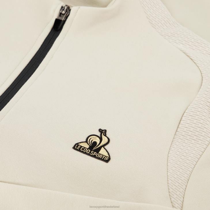 kleding LDBJ8 Heren Le Coq Sportif sweatshirt met ritssluiting bruin