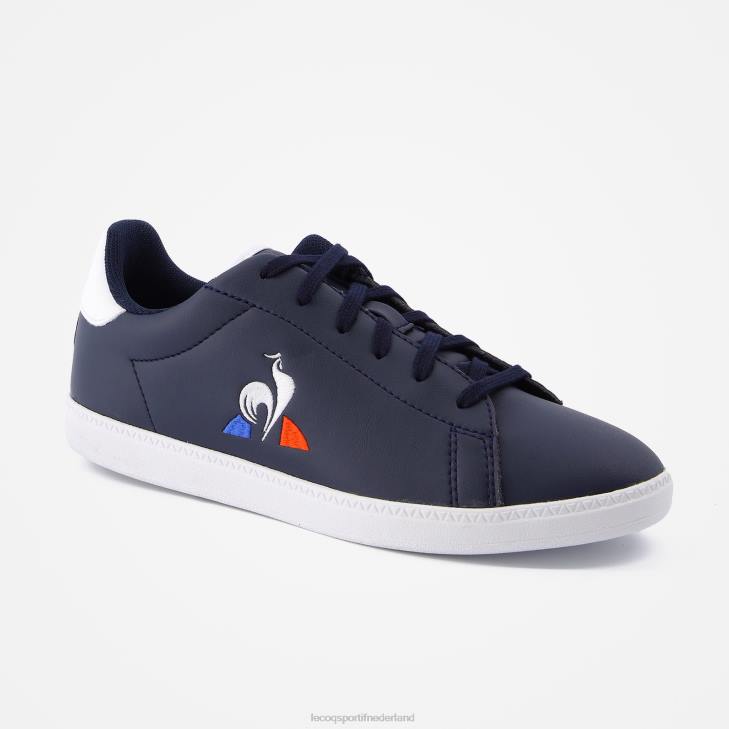 schoenen LDBJ688 kinderen Le Coq Sportif schoen courtset junior blauw